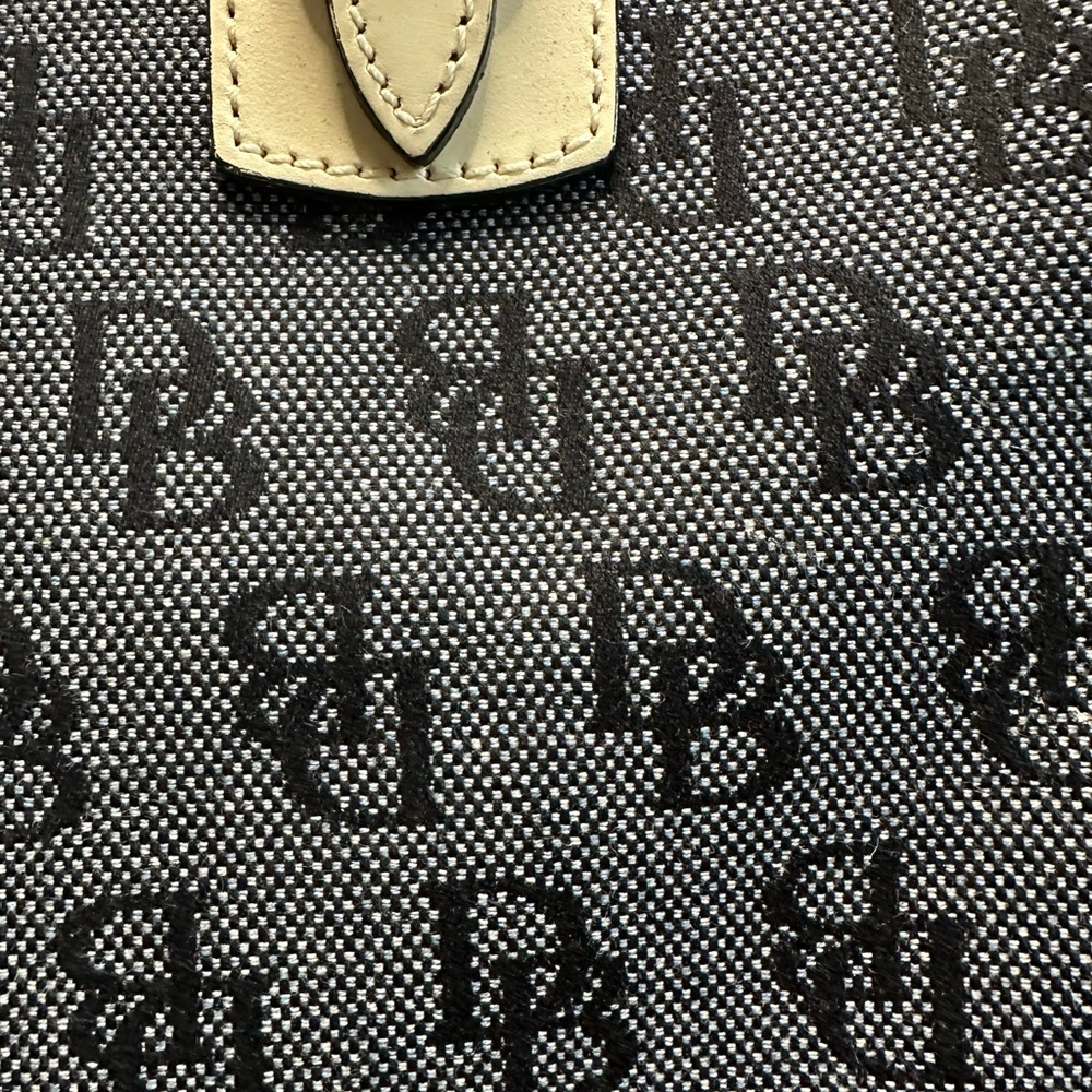 Dooney & Bourke Black and Cream Logo Tote - Picture 3 of 9